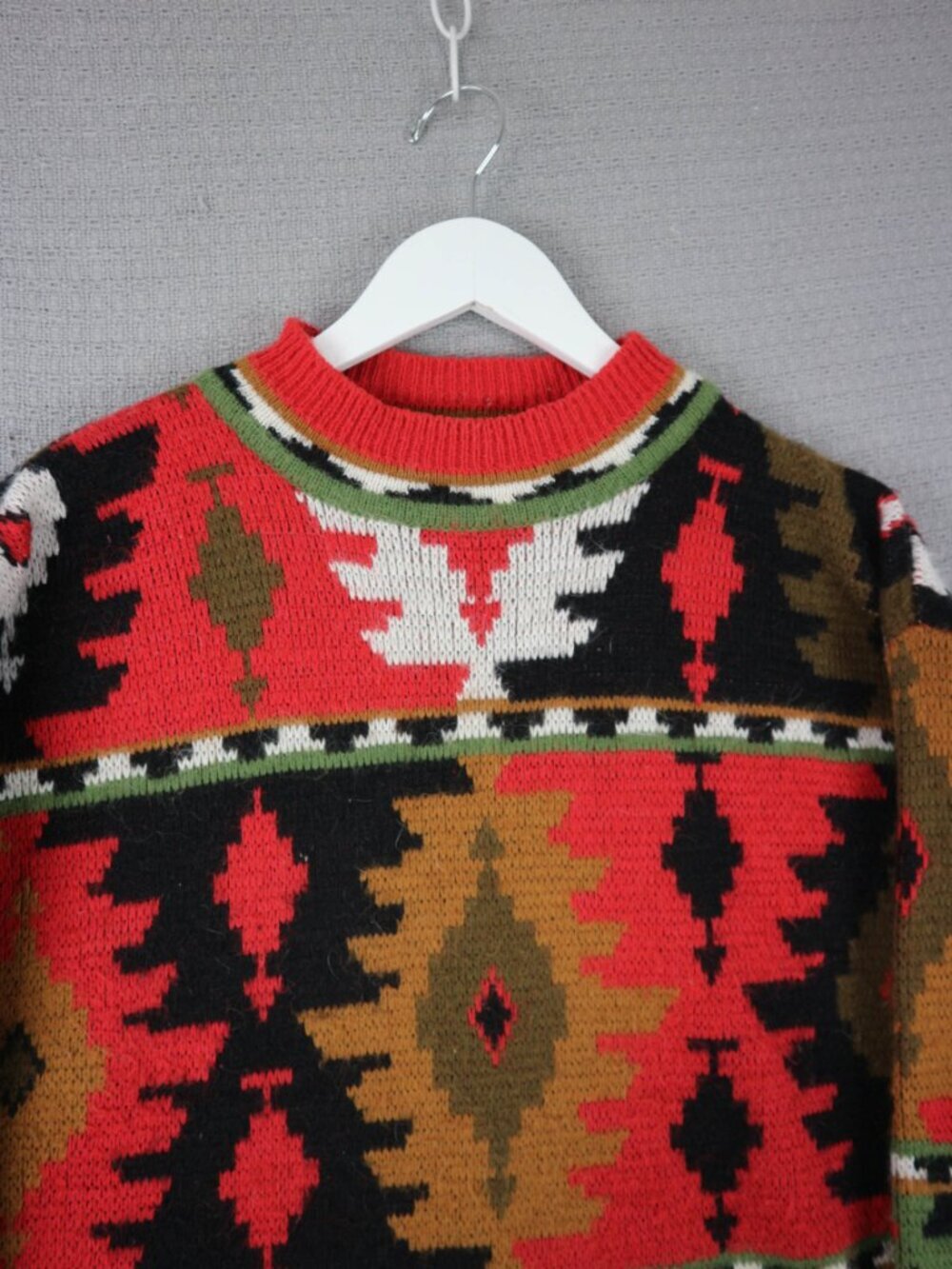FairSet Aztec Print All Over Design Sweater Vintage Medium - Picture 3 of 8